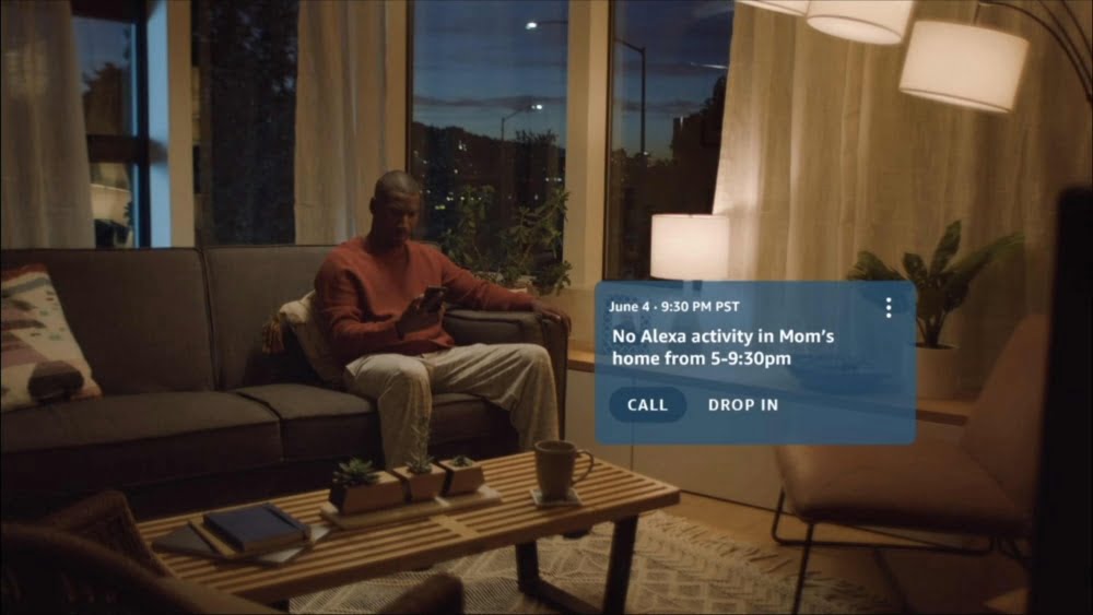 Das Amazon Care Hub senden Meldungen an die Alexa App.
