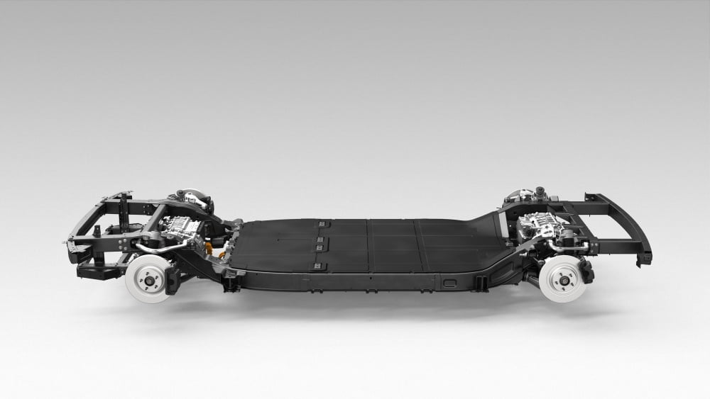 Canoos "Skateboard"-E-Auto-Plattform.