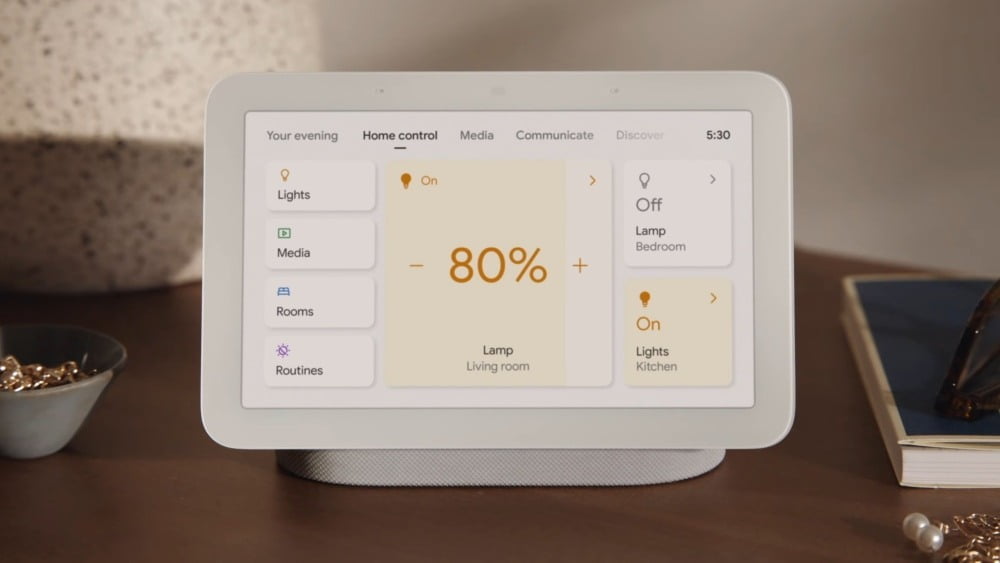 Das Smart-Display Google Nest Hub der zweiten Generation.