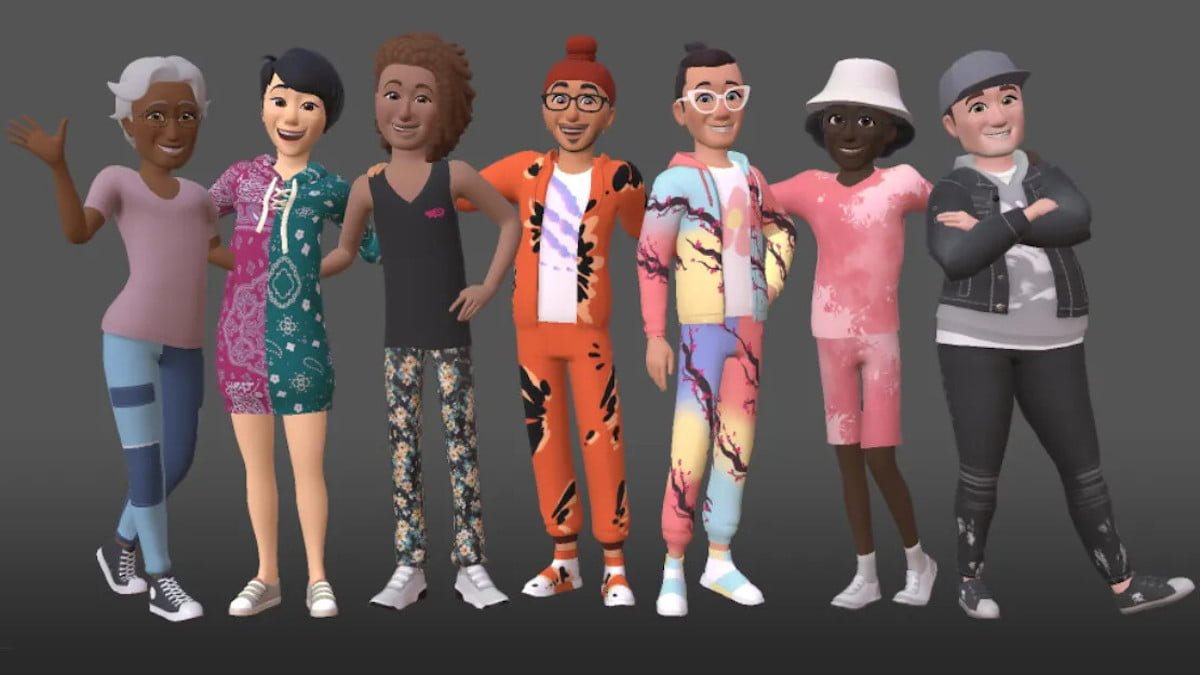 Gruppenfoto einer Reihe vielfältiger Avatare