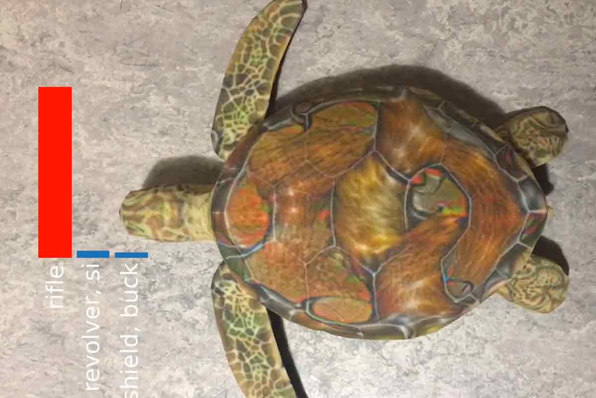 Gewehr statt Schildkr&ouml;te - MIT-Forscher zeigen, wie sie einen Bilderkennungsalgorithmus von Google mit einfachen Mitteln austricksen.