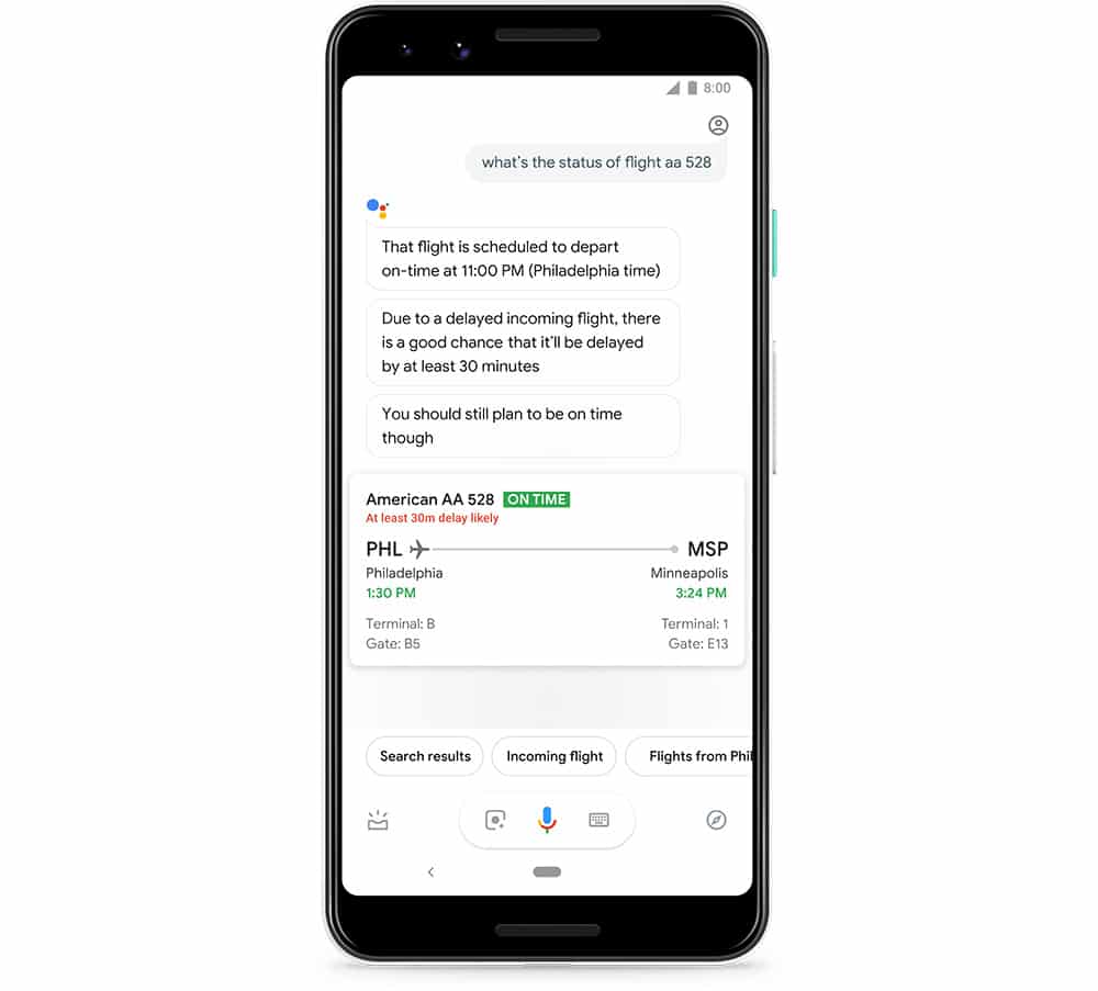 Googles KI soll aus Big Data sogar ableiten k&ouml;nnen, wie realistisch eine Flugversp&auml;tung ist. Bild: Google
