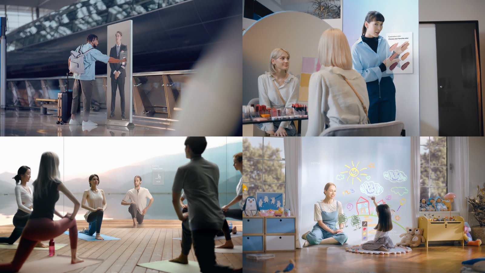 Neon Workforce: Unternehmen sollen digitale Wesen als Angestellte besch&auml;ftigen beispielsweise f&uuml;r Yoga-Kurse oder als Servicekraft. | Bild: Neon