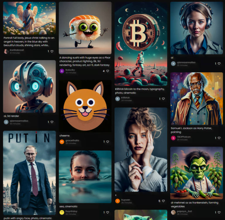 Politische Motive (siehe Putin unten links) sind offenbar (noch) möglich.