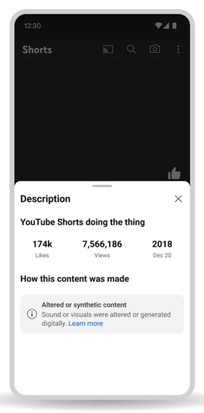 Die neue KI-Kennzeichnung von YouTube.